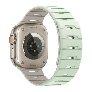 <span class=keywords><strong>Bracelet</strong></span> de montre Zonesin pour <span class=keywords><strong>Apple</strong></span>, <span class=keywords><strong>bracelet</strong></span> magnétique en silicone pour <span class=keywords><strong>Watch</strong></span> Series 89/Ultra avec design écailles de dragon - Product Image 1