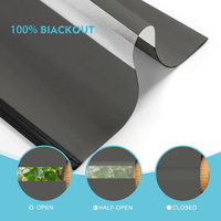 Persianas Inteligentes Zebra Automáticas Personalizadas con Energía Solar, Color Gris Oscuro, Completamente Opacas para Ventana