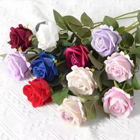 Décoration murale de roses artificielles avec technique de flocage pour la Saint-Valentin et les mariages à usage domestique