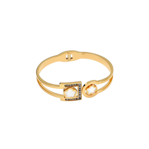 กำไลข้อมือแฟชั่น สแตนเลสสตีล 316L ชุบทอง PVD ทนทาน เป็นมิตรต่อสิ่งแวดล้อม - Product Image 2