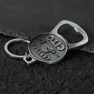 Hot Selling Custom Metal Engraved Bottle Opener Keychain With Logo