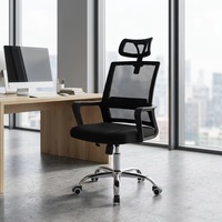 Chaise de bureau ergonomique pivotante à dossier haut en maille, certifiée BIFMA, best-seller