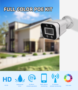 Kit NVR PoE 4CH 4K 8MP, système de caméra de sécurité avec 4 caméras, IP67 étanche, vision nocturne couleur, détection de mouvement humain - Product Image 4