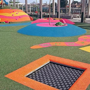 Fácil de configurar trampolim parque Um trampolim inground no quintal da família Playground cama stretch piso - Product Image 1