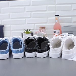 Zapatillas de Lona Transpirables Estilo Coreano para Mujer, Primavera-Otoño 2025, Blancas, Planas, con Cierre de Cordones Delanteros, Suela de Plástico - Product Image 4