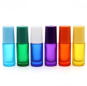 In magazzino, 5ml matte arcobaleno di colori rullo sulla bottiglia di vetro per profumo/olio essenziale - Product Image 1