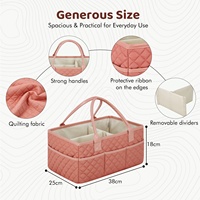 Organisateur de couches pour bébé imperméable et grand format, sac à couches matelassé portable avec poignées en cuir PU pour les essentiels de bébé