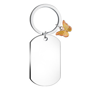 Pendentif militaire en acier inoxydable électroplaqué - Accessoire créatif DIY pour porte-clés et sac - Product Image 5