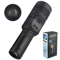 Lampe torche tactique laser blanche zoomable 2000LM, batterie 5400mAh, lumière latérale COB, affichage numérique, Type-C pour usage industriel