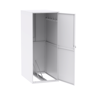 Caja de Almacenamiento para <span class=keywords><strong>Bicicletas</strong></span> de Exterior, Acero Galvanizado, Cobertizo para <span class=keywords><strong>Bicicletas</strong></span> Resistente, Casillero Vertical para <span class=keywords><strong>Bicicletas</strong></span>, <span class=keywords><strong>Garaje</strong></span> Seguro para <span class=keywords><strong>Bicicletas</strong></span>, <span class=keywords><strong>Armario</strong></span> de Acero para Exterior - Product Image 1