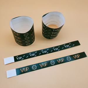 Consegna veloce regali tinta unita stampabile Tyvek braccialetti da polso impermeabili braccialetti di carta impermeabili per eventi - Product Image 5