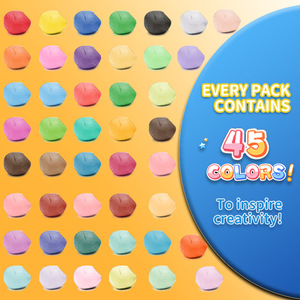 Kit de 45 couleurs d'argile à séchage à l'air, pâte à modeler DIY, jouets Slime pour enfants, argile légère éducative et amusante, vente en gros - Product Image 4