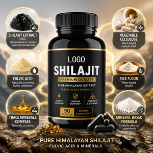 Cápsulas de Shilajit OEM/ODM, Shilajit Puro, Cúrcuma, Colina, Ashwagandha, 120 Cápsulas/Botella, Antioxidante para Entusiastas del Fitness Adulto - Product Image 2