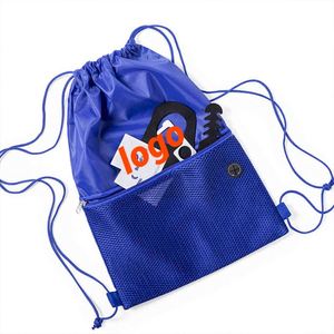Custom Branded Promotion <b>Drawstring</b> <b>Backpacks</b> Bulk Order Oxford Material Casual Daypacks - Product Image 1