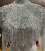 Tissu en maille pour mariage, broderie personnalisée, perles, nouveaux tissus de luxe pour femmes et filles, 100% polyester, vente chaude