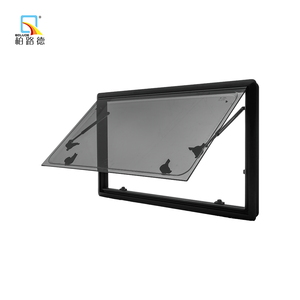 <span class=keywords><strong>Moustiquaire</strong></span> pare-soleil pour fenêtre de camping-car à suspension supérieure en acrylique à angle droit avec cadre en aluminium noir, vente directe usine Yongan - Product Image 2