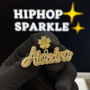 Custom 2 Inch Pendant <b>Iced</b> <b>Out</b> Moissanite Diamond 925 Sterling Silver 14K Gold Plated Hip Hop Bling Jewelry <b>Chain</b> Necklace Gift - Product Image 4