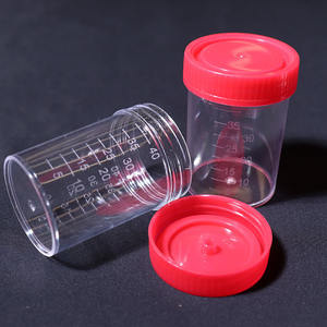 Tasse en plastique de tasse d'échantillon d'<span class=keywords><strong>urine</strong></span> de catégorie médicale de Offre Spéciale d'usine avec la tasse rouge de <span class=keywords><strong>collection</strong></span> de chapeau avec le PS 40ml - Product Image 3