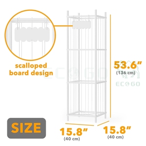 White Kids Wooden Display <b>Racks</b> Stuffed Zoo Animal Plush Toy Organizer Holder Storage Shelf - Product Image 2