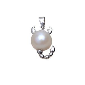 Collier en argent S925 avec pendentif en perle baroque en forme d'animal scorpion pour femmes, accessoire de bijoux DIY spécialement conçu - Product Image 2