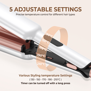 <span class=keywords><strong>Fer</strong></span> à lisser UKLISS 55W PTC pour boucles ondulées, température réglable, pour des cheveux sains et lisses à haute température, idéal pour la maison et les salons - Product Image 4