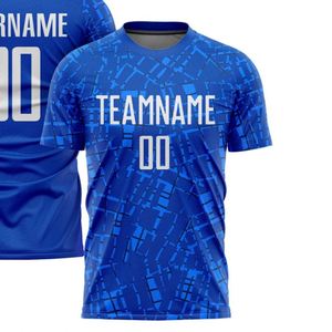Camiseta de Fútbol Azul para Hombre, Manga Corta, Transpirable, Uniforme Deportivo para Entrenamiento, Partidos y Uso Profesional - Product Image 2