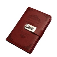 Usine personnalisé cahier d'affaires officel couverture rigide journal livre de luxe haut de gamme mot de passe serrure laiterie