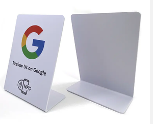 高品质餐厅l形亚克力桌子二维码展示架订购Nfc菜单标签 - Product Image 6