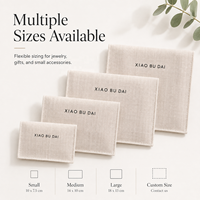 Pochette en lin multi-usages pour le rangement de bijoux, pièces de monnaie, écouteurs, petits cadeaux, cosmétiques, légère, durable, compacte, sac portable