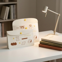 Bolsa de Archivo de Plástico con Botón a Presión, Impermeable, de PVC, para Documentos Legales