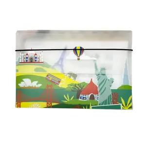 Vente en gros, impression couleur, enveloppe A4 PP, dossier de dossier, boîte en plastique PVC, dossier d'enveloppe avec Logo