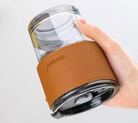 Gobelet en verre de couleur claire Borosilicate réutilisable, tasse à café de voyage, tasse à lait pour enfants avec paille et couvercle