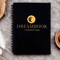 Agenda scolaire personnalisé 2027 avec logo Dreambook, pages en carton double face, couverture rigide, reliure à spirale, impression offset