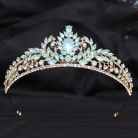 Nouvelle Couronne de Mariage et d'Anniversaire Style Europe-Amérique 2026, Meilleure Vente, Tiara Blanche Incrustée d'Alliage Style Forêt