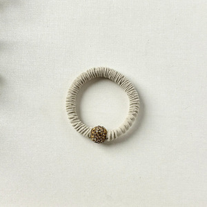 High Elasticity Korean Style Rhinestone Hair Ties For Women Daily Use Nylon Hair Accessories Pleated <b>Circle</b> Design - Product Image 2