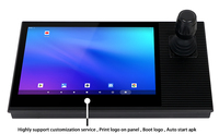 Controlador PTZ Portworld YC-PTZ10 con Pantalla Táctil IPS de 10 Pulgadas y Joystick, Compatible con 255 Cámaras IP, Uso con Monitor Wi-Fi