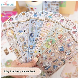 Autocollants plats de contes de fées Shinkle, bottes de dessin animé, chaton, <span class=keywords><strong>petit</strong></span> <span class=keywords><strong>chaperon</strong></span> <span class=keywords><strong>rouge</strong></span>, décoration d'album de journal intime pour filles, papier - Product Image 2