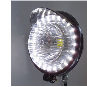 De la vieja escuela helicóptero bicicleta de la lámpara de la cabeza Vintage estilo Cafe Racer Chormed faro para mercado de América - Product Image 4