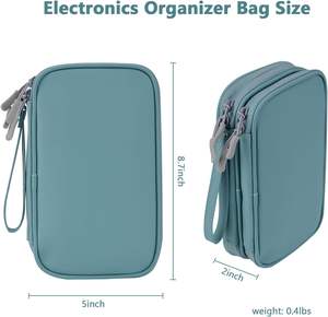 Free Sample Travel Data Cable <b>Storage</b> <b>Bag</b> Polyester Multifunctional Digital <b>Bag</b> Electronic Digital <b>Bag</b> - Product Image 3