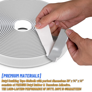 Roof Patching RV Window Fita de selagem impermeável Fita butílica branca Putty <span class=keywords><strong>Tape</strong></span> Bulk EPDM Butyl Rubber Caulk <span class=keywords><strong>Tape</strong></span> Roll - Product Image 4