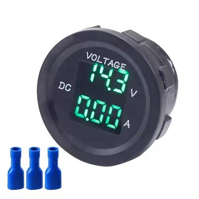 Waterproof 12V 24V Mini Gauge LED Digital Display Voltmeter DC Panel Mount Segmented Car Digital Volt Meter