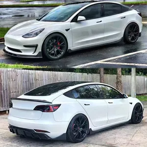 StarNav Suitable for Model3 Side <b>Skirt</b> <b>Split</b> FAST Style Car Side Beam <b>Skirt</b> Lower Body Kits Tuning External Decoration - Product Image 1
