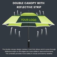 Parapluie de golf Offre Spéciale imprimé personnalisé coupe-vent imperméable grande taille 62 68 72 pouces design moderne logo de parapluie de marché promotionnel