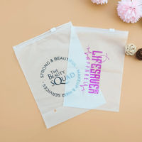 Sacs à fermeture éclair en PE biodégradable personnalisables, fermeture éclair supérieure pour vêtements, chaussettes, chaussures, emballage de vêtements, impression flexo et sérigraphie