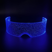 Lunettes Gypsophila LED Lumineuses en Acrylique Durable, Style Punk, pour Festivals de Musique, Soirées et Événements Dansants