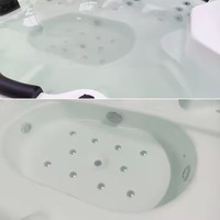 Bain à remous rectangulaire traditionnel autoportant pour intérieur/extérieur, spa, piscine à contre-courant, massage, villa - Vente en gros à prix abordable