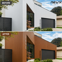 Panneau mural WPC co-extrudé, design écologique et étanche, forme carrée moderne, système d'interverrouillage pour villas et appartements