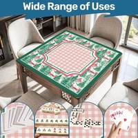Tapis de Mahjong Antidérapant en Caoutchouc Réducteur de Bruit, Série Américaine à Succès, Conception Sac de Transport, Vente en Gros