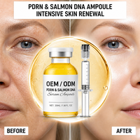 Sérum Ampoule Visage Anti-Âge Coréen au Collagène, Peptide Rose et ADN de Saumon PDRN 10000ppm pour Soins de la Peau, Marque Privée