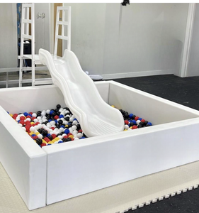 Phổ biến trắng hồng tím đỏ 4ft <span class=keywords><strong>7ft</strong></span> 9ft trẻ em tổ chức sự kiện bên sinh nhật đầu tiên với bóng Pit Trắng trượt trẻ em Toddler mềm chơi trượt - Product Image 4